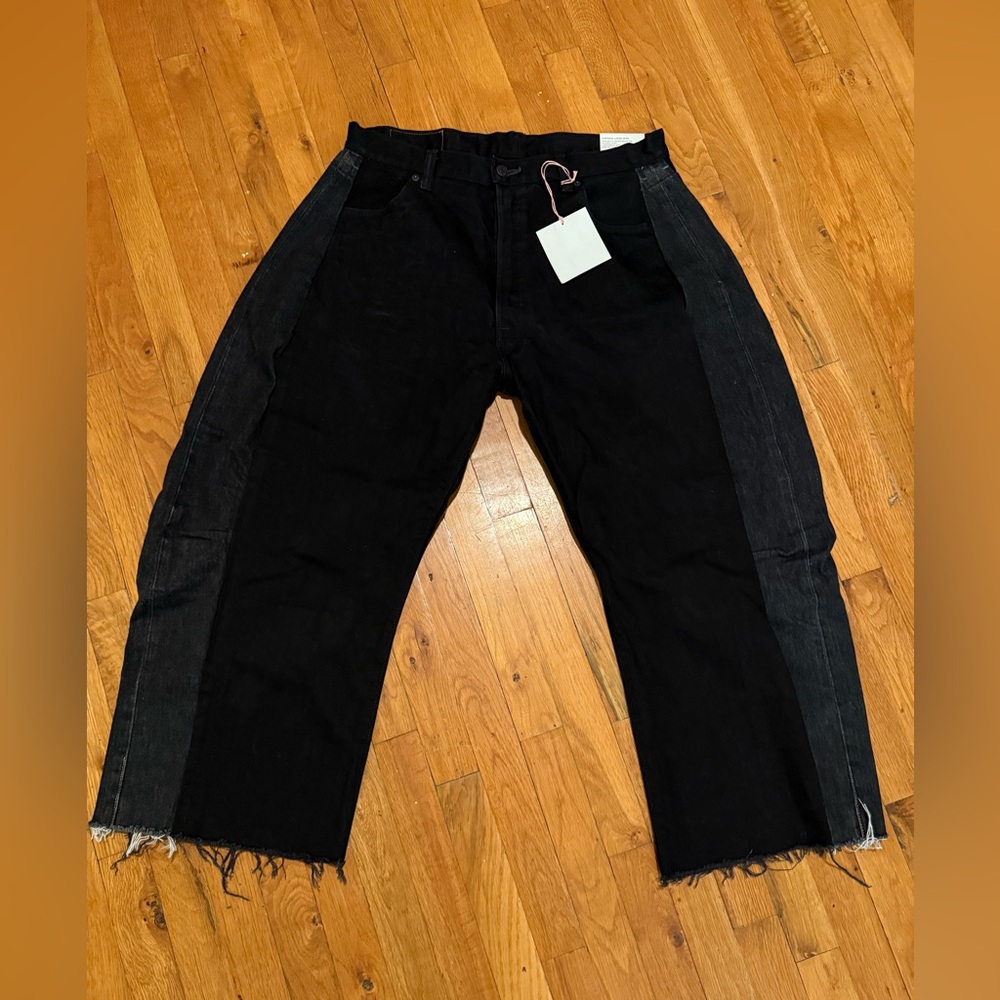 Vintage Lasso Jean Slouch Crop Classic Black